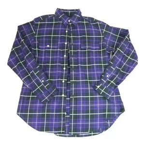 Polo Ralph Lauren Shirt Men's L Classic Fit Purple Plaid Whitfield Long Sleeve